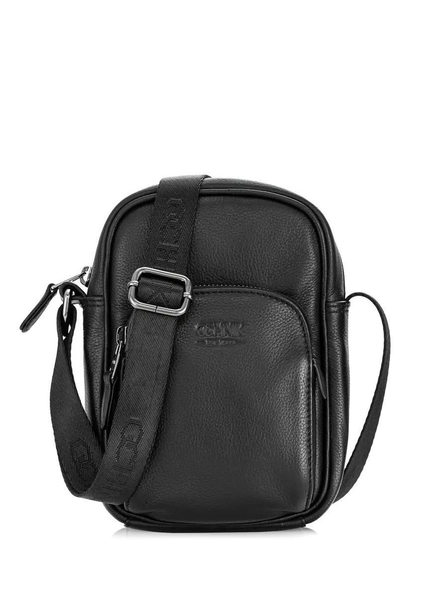 Men's black leather sachet TORMS-0017C-99(Z24)-01