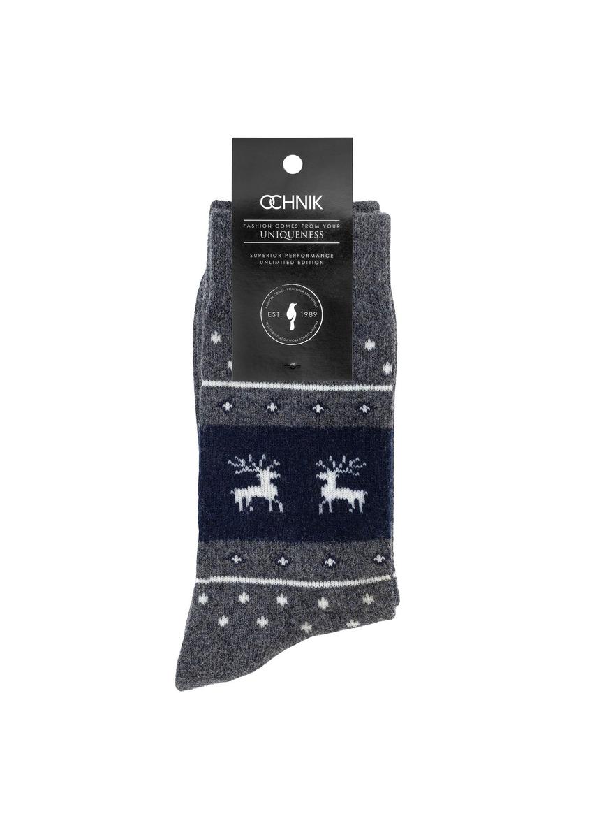 Christmas gray men's socks SKAMT-0190-91(Z24)