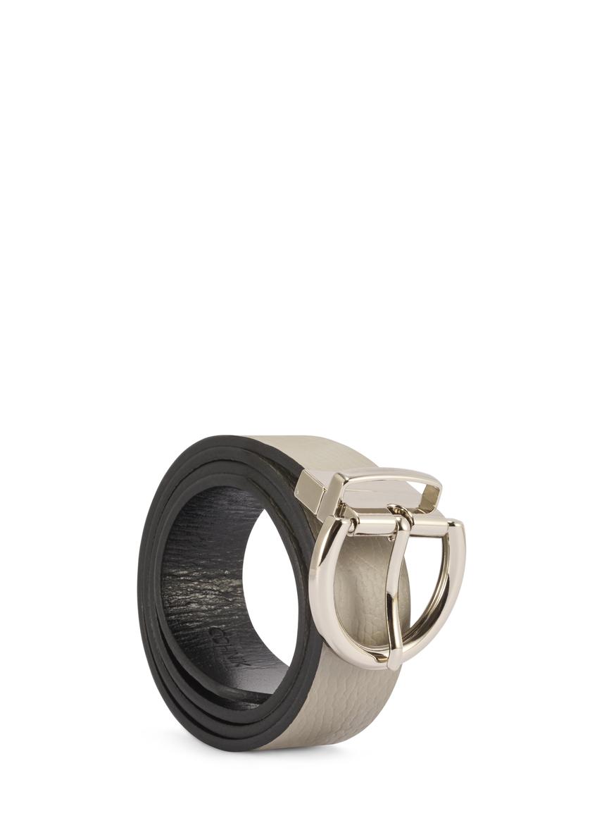 Dwustronny czarno-szary pasek damski PASDS-0175B-92(Z25)