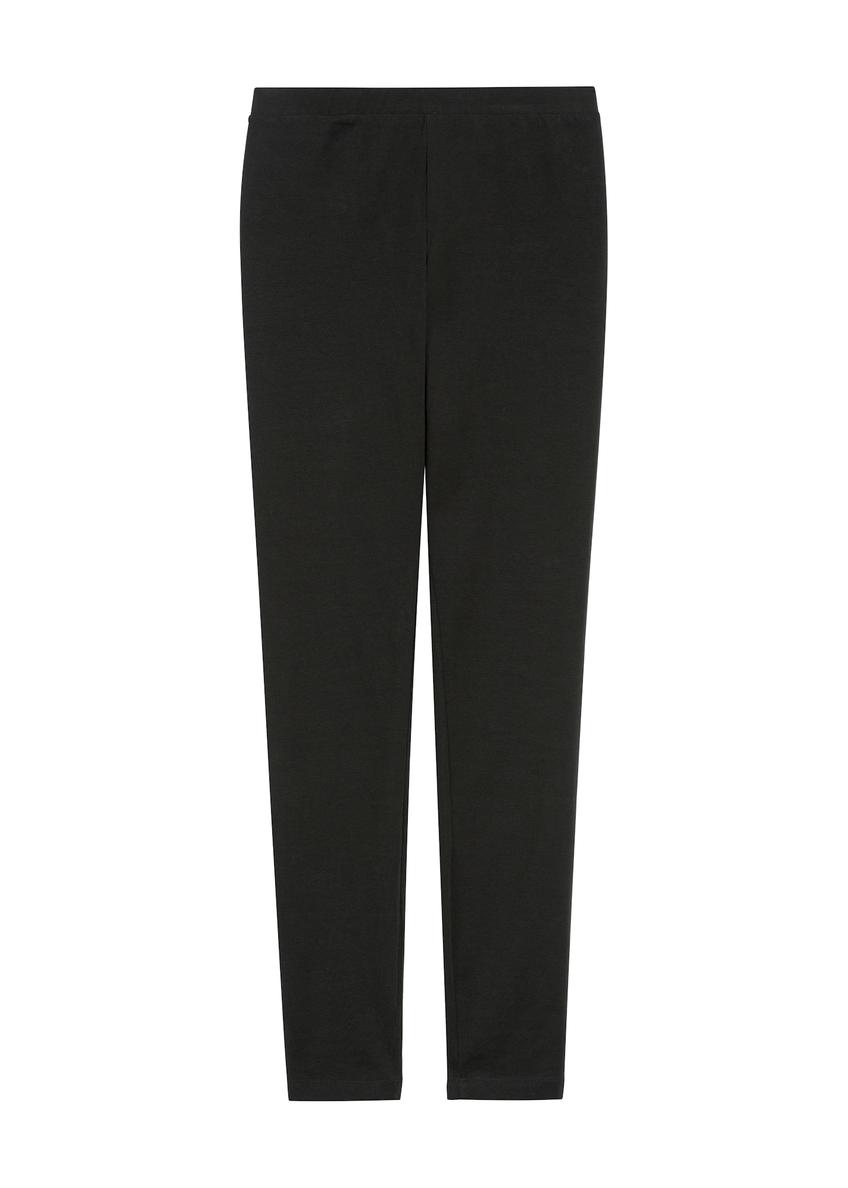 Czarne legginsy damskie LEGDT-0001-99(Z25), widok produktu od przodu na białym tle.