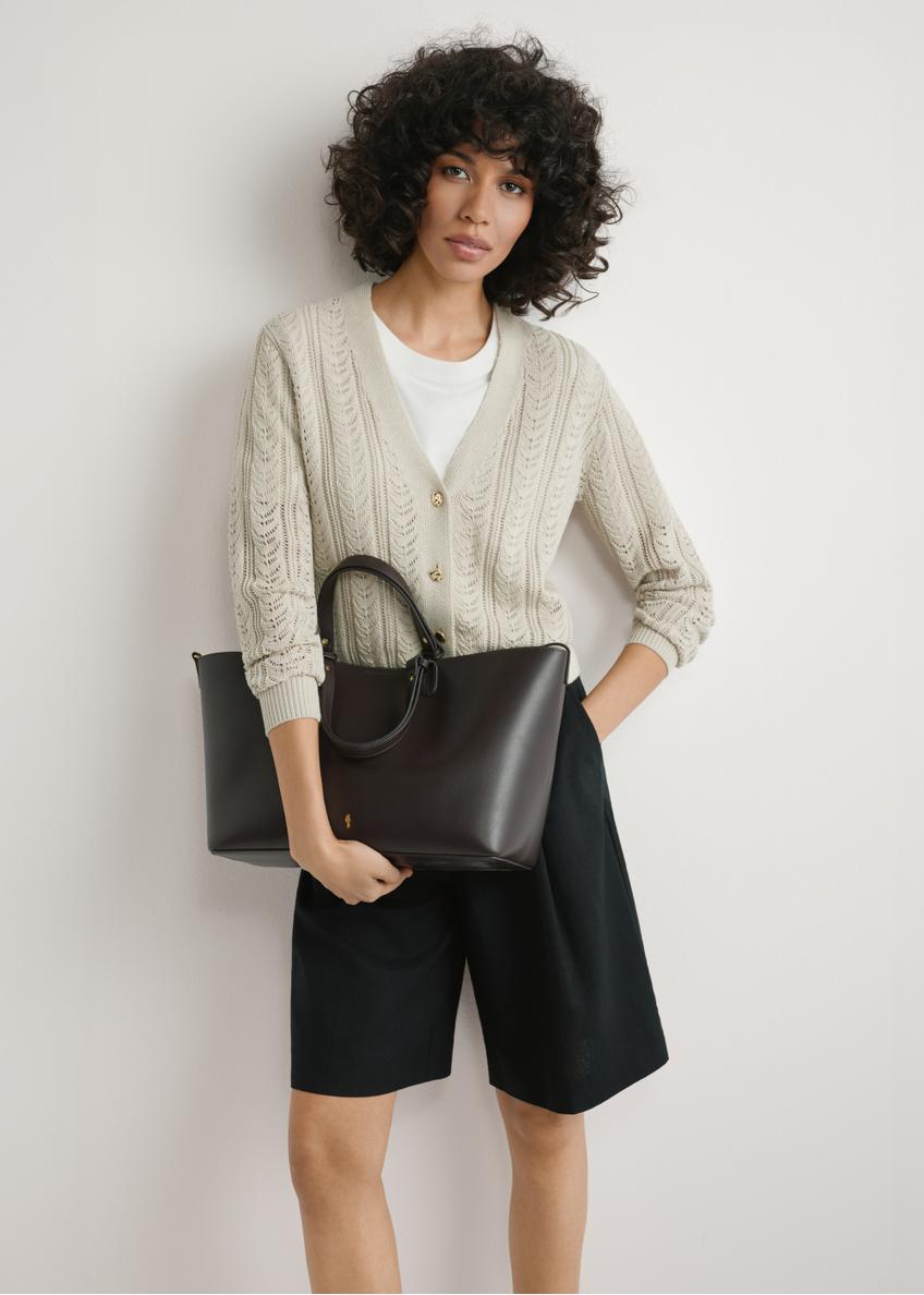 Brązowa damska torebka shopper TOREC-1240-1H(W26)