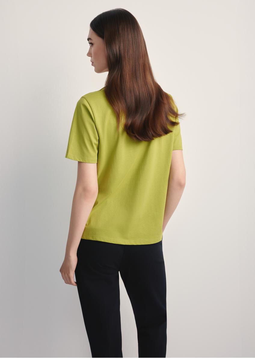 Limonkowy T-shirt damski TSHDT-0143-84(Z25)