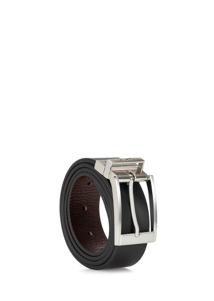 Skórzany czarny pasek męski PASMS-0167-99(W26)