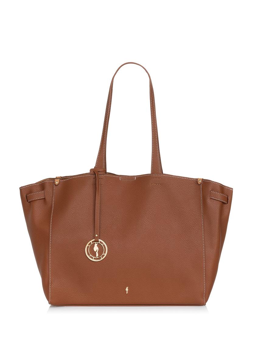 Brązowa torebka shopper damska TOREC-0909-89(W24)-01