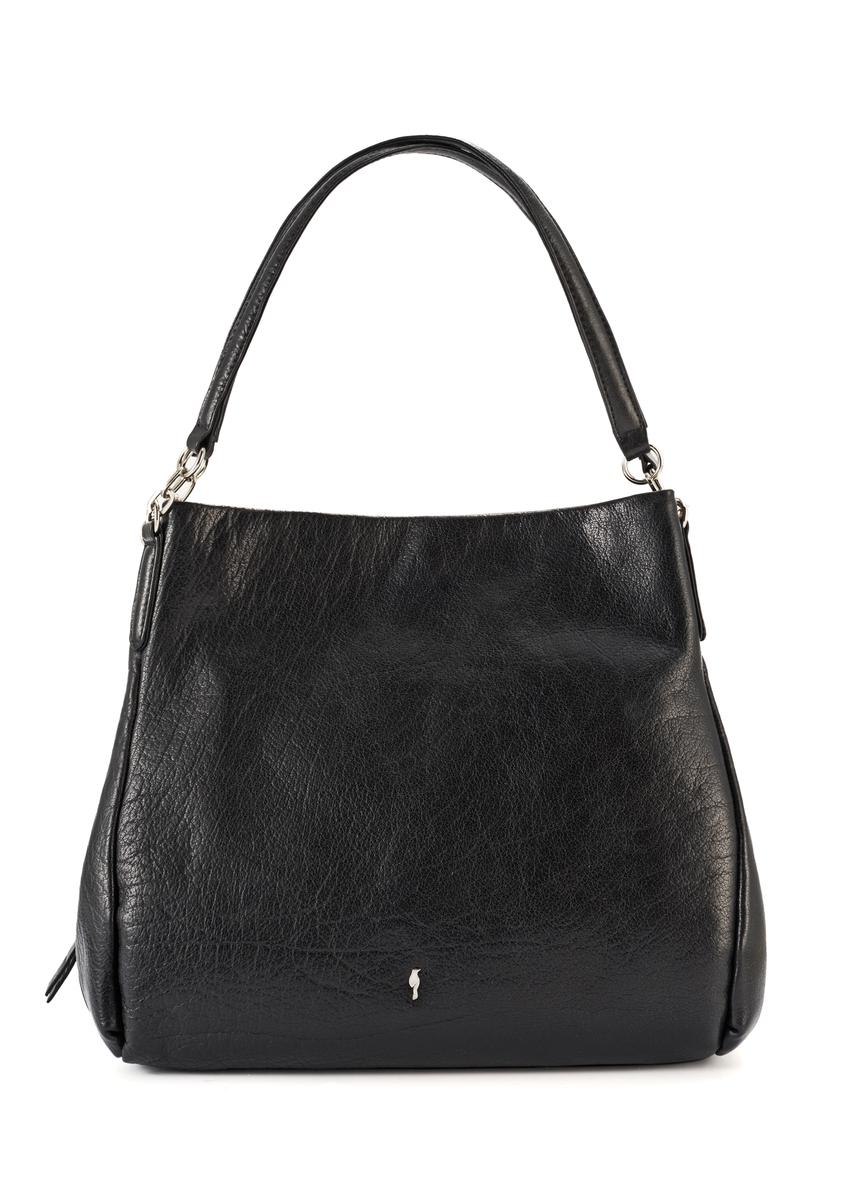 Czarna skórzana damska torebka shopper TORES-0636D-99(Z25)