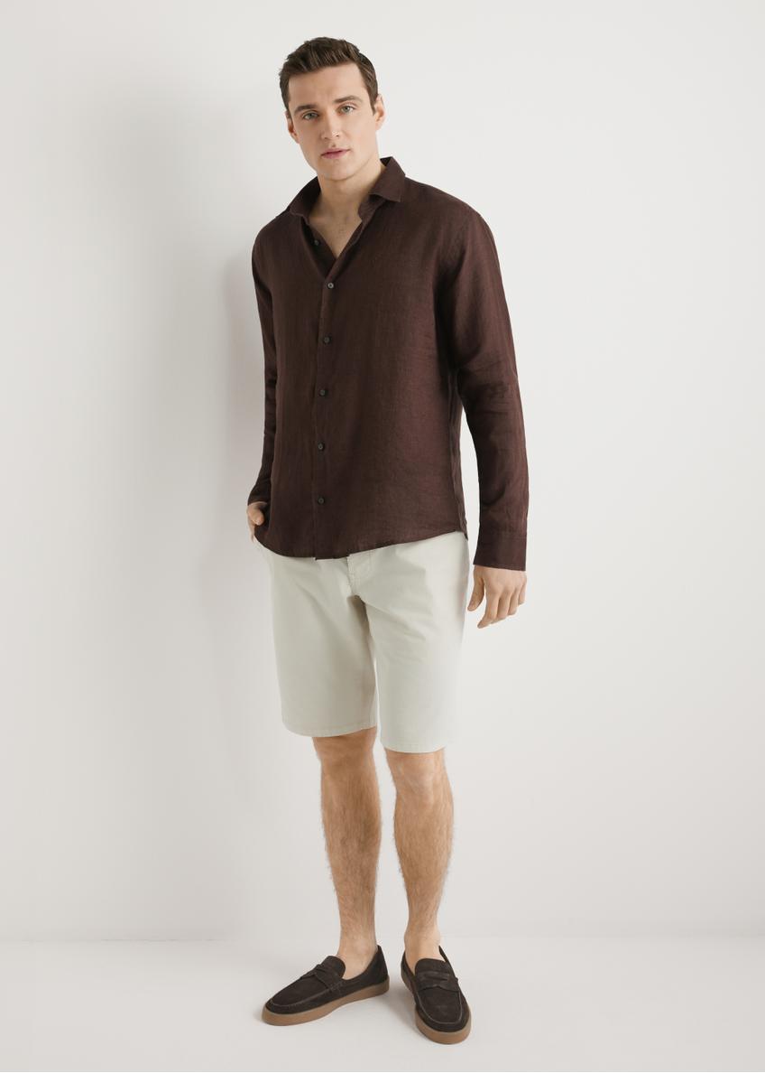 Beżowe szorty męskie SZOMT-0029-1A(W26)