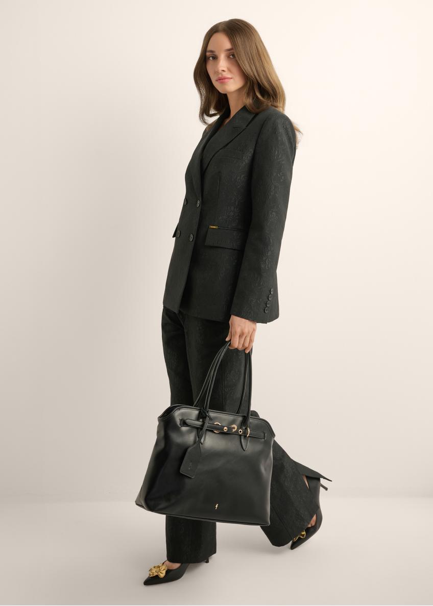 Czarna duża torebka damska TOREC-1076-99(Z26)