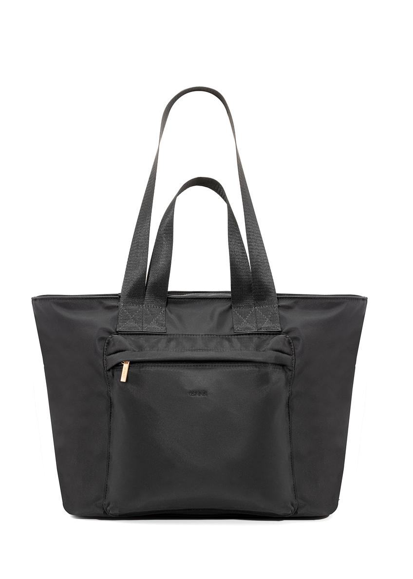 Czarna duża torebka shopper TOREN-0325-99(Z25)