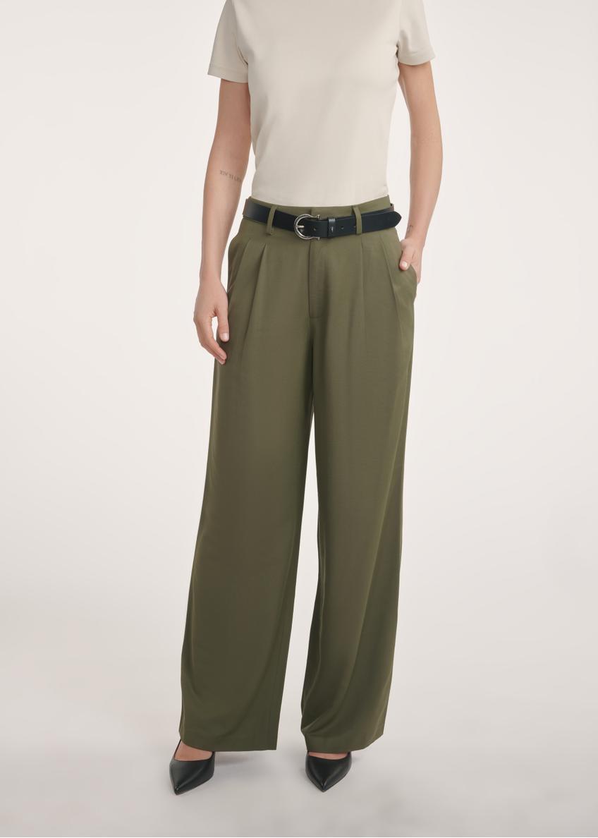 Spodnie damskie w kolorze khaki SPODT-0112-55(Z25)