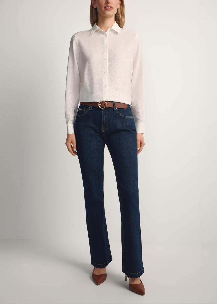 Granatowe jeansy wide leg JEADT-0015-7H(W26)