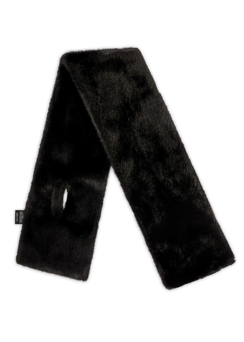 Czarny zimowy szalik damski SZADF-0035-99(Z25)