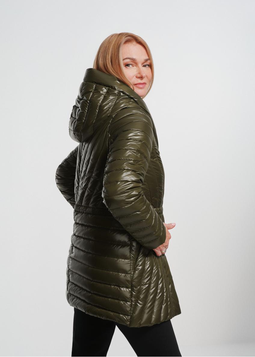 Quilted olive women's jacket KURDT-0524-57(Z24)