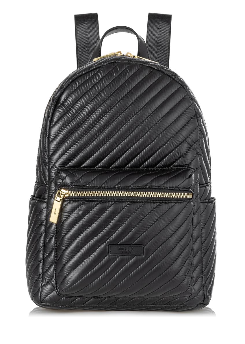 Czarny plecak damski z pikowaniem TOREN-0244-99(W23)
