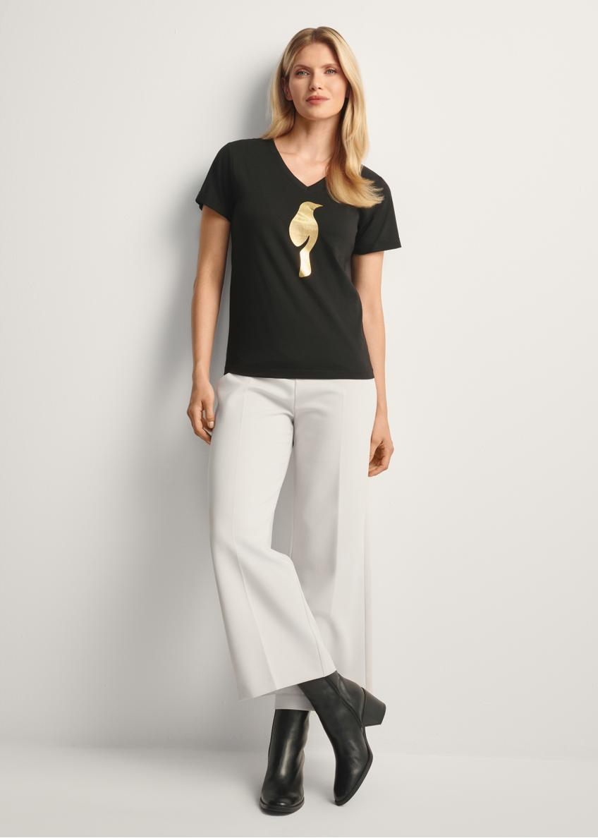 Czarny t-shirt damski TSHDT-0149-99(Z25)