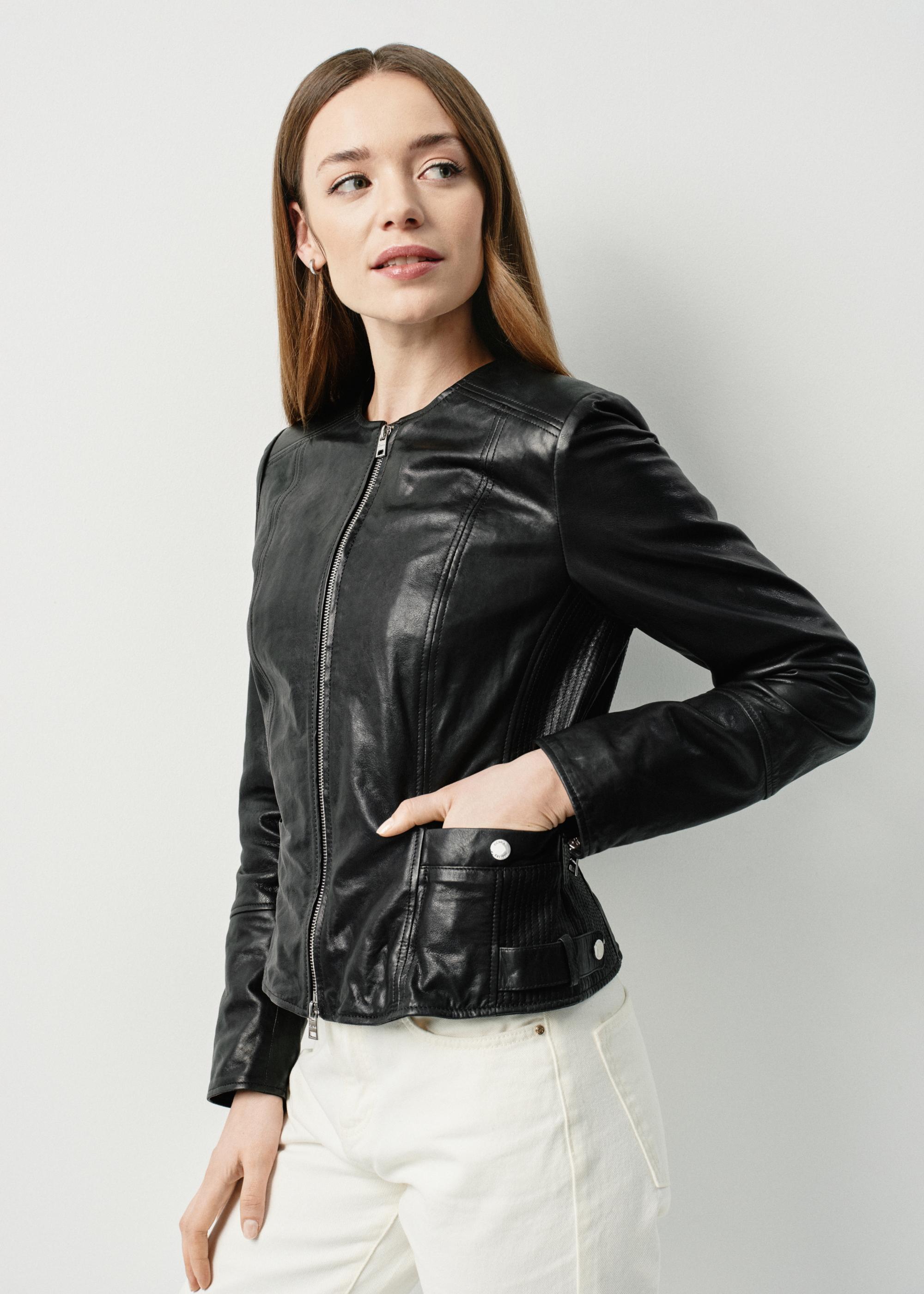 激安ブランド damska skórzana kurtka Czarna KURDS-0478-1348(W24) OCHNIK | Clothing