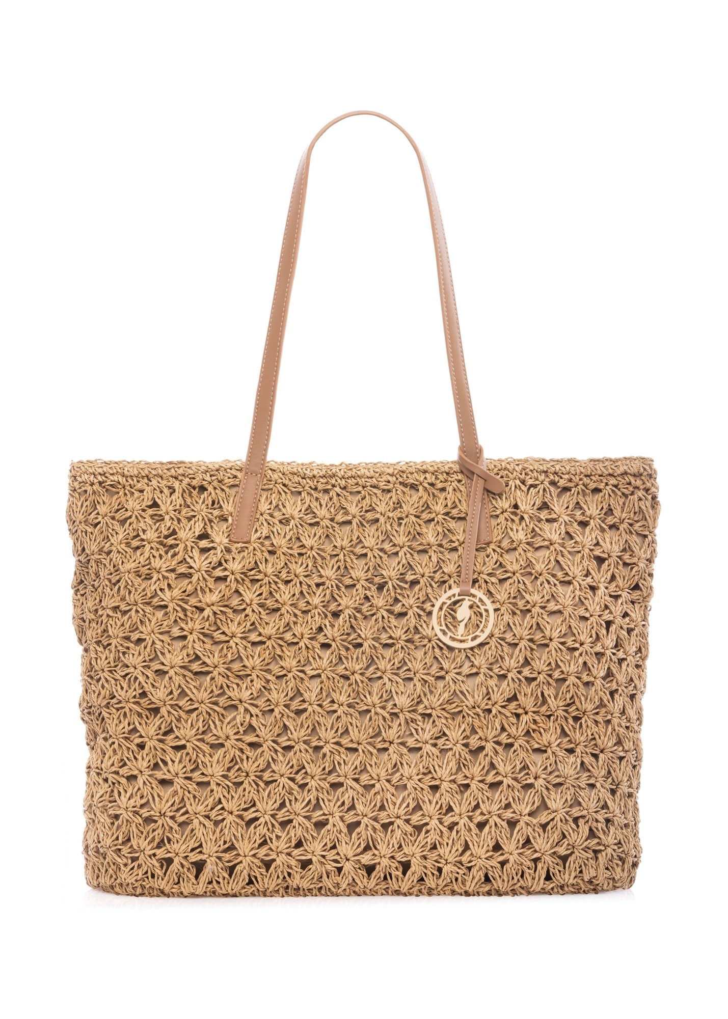 Słomkowa torebka shopper TOREC-1218-1E(W26)