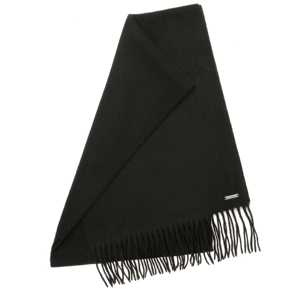 Wełniany czarny szalik męski SZAMT-0034-99(Z25)