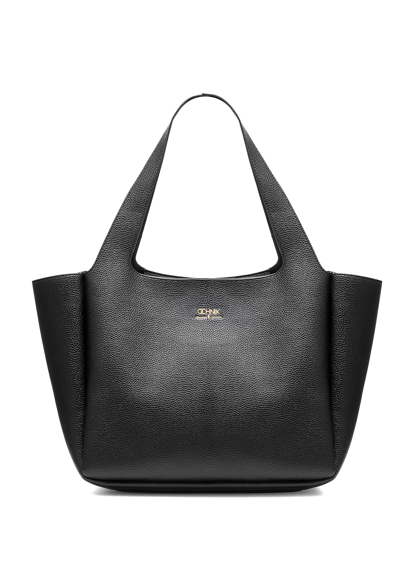 Czarna klasyczna shopperka damska TOREC-1060-99(Z25)