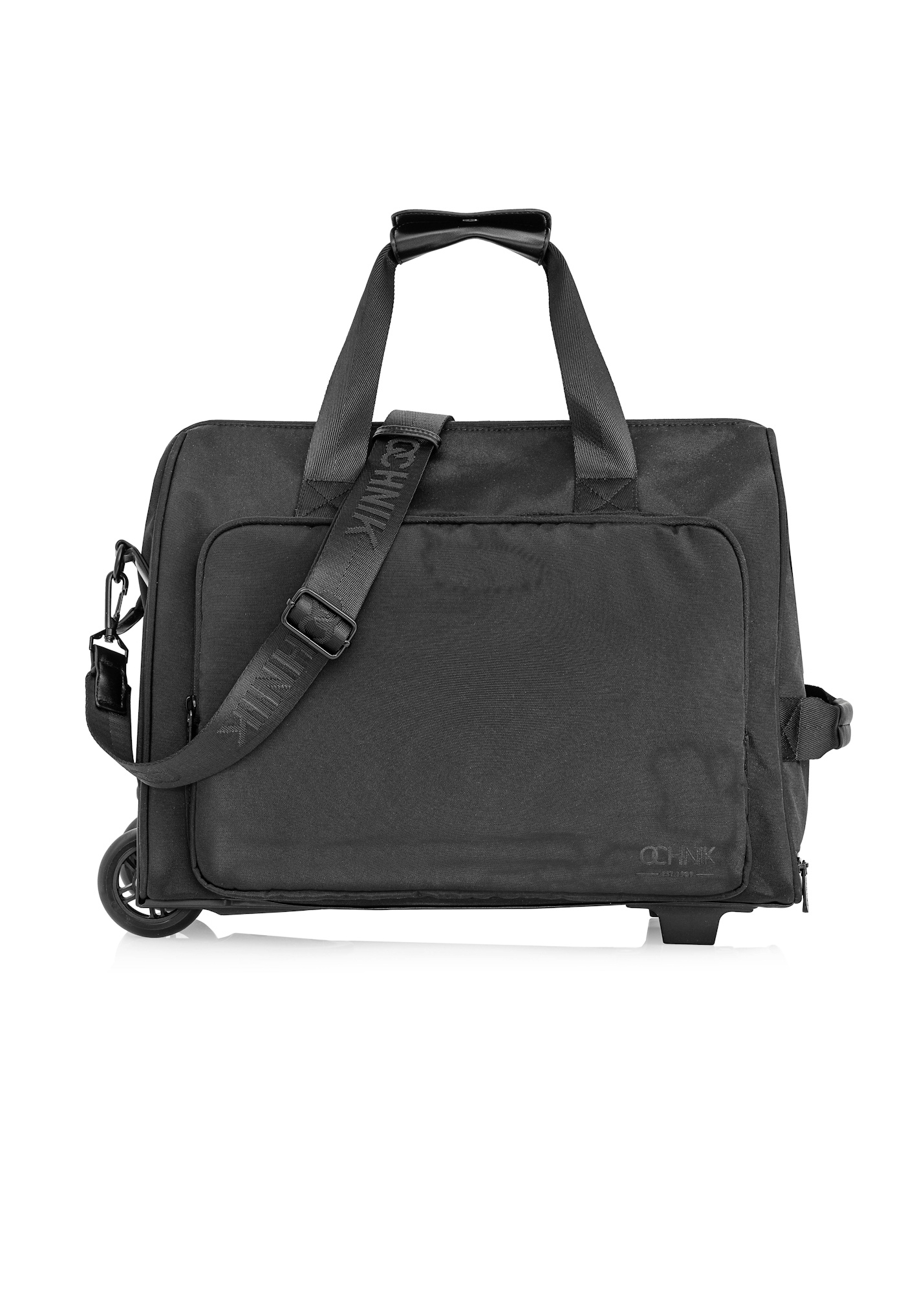 Czarna torba podróżna na kółkach TORMN-0347-99(W25)