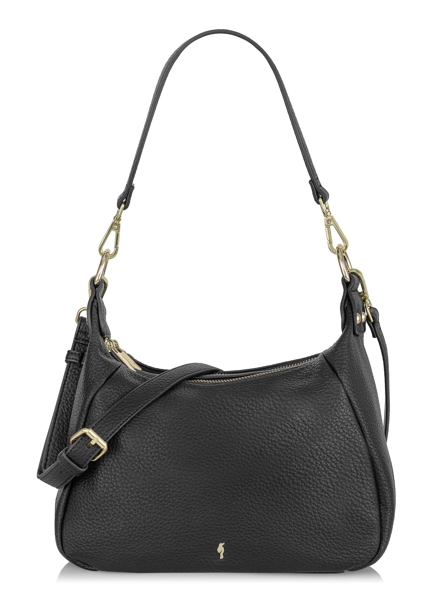 Nieusztywniana czarna torebka na ramię TOREC-0885A-99(W25)