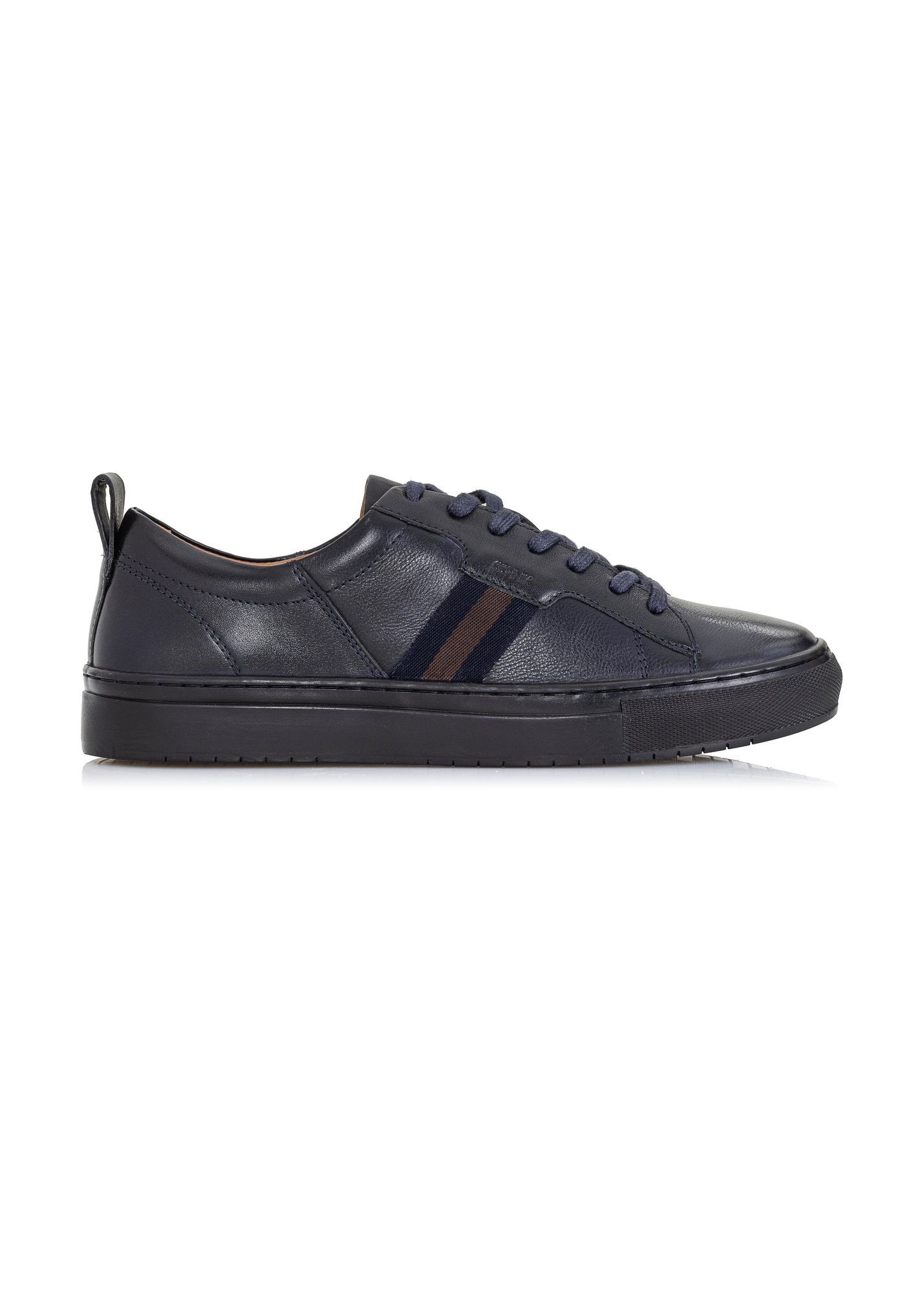 Granatowe skórzane buty męskie BUTYM-0430A-7E(W26)