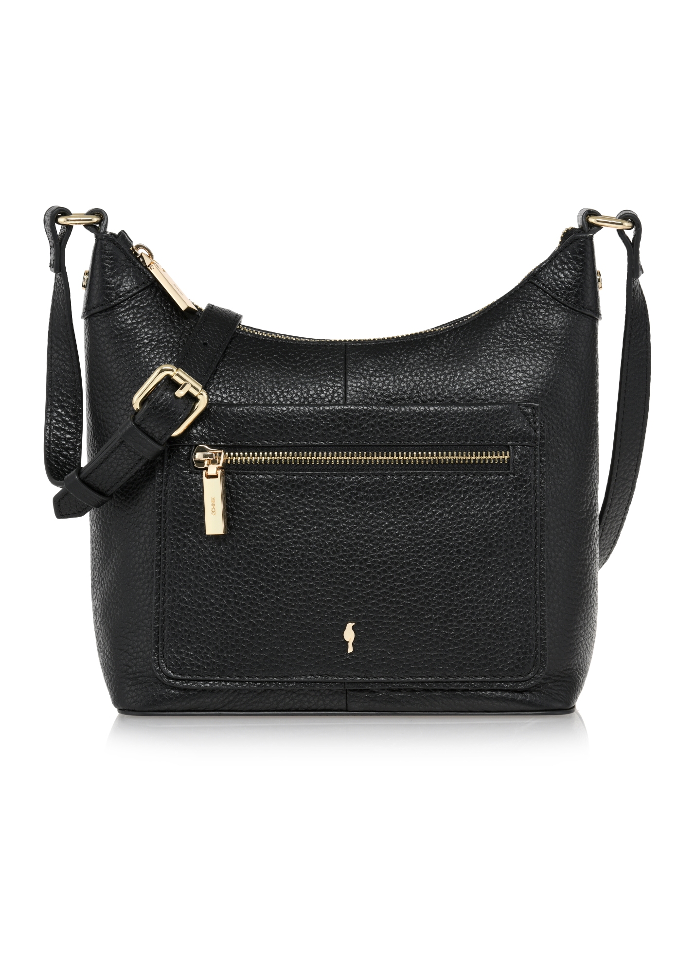 Czarna skórzana torebka damska w stylu hobo TORES-0957-99(Z23