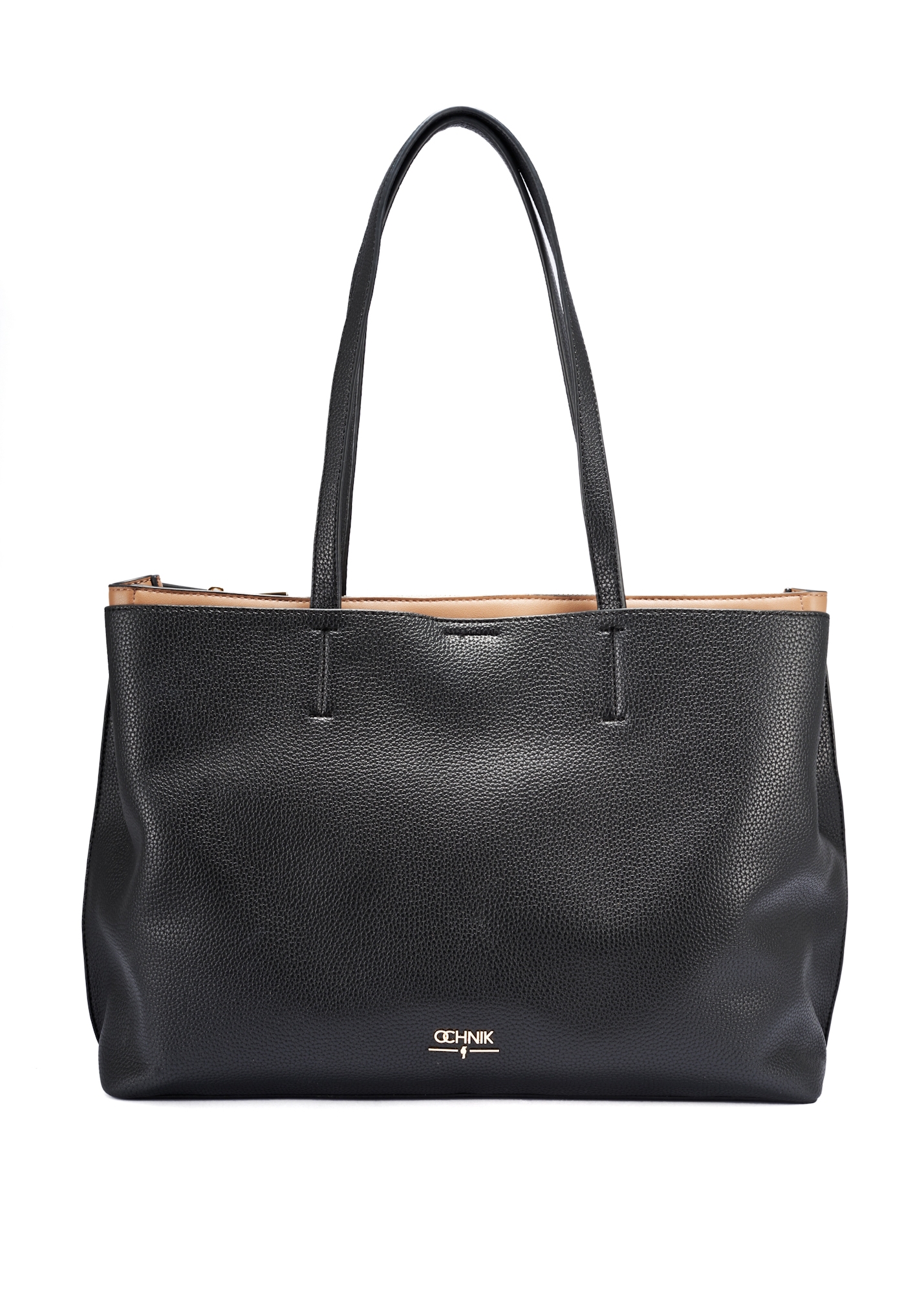 Czarna duża torebka damska TOREC-1054-99(Z25)