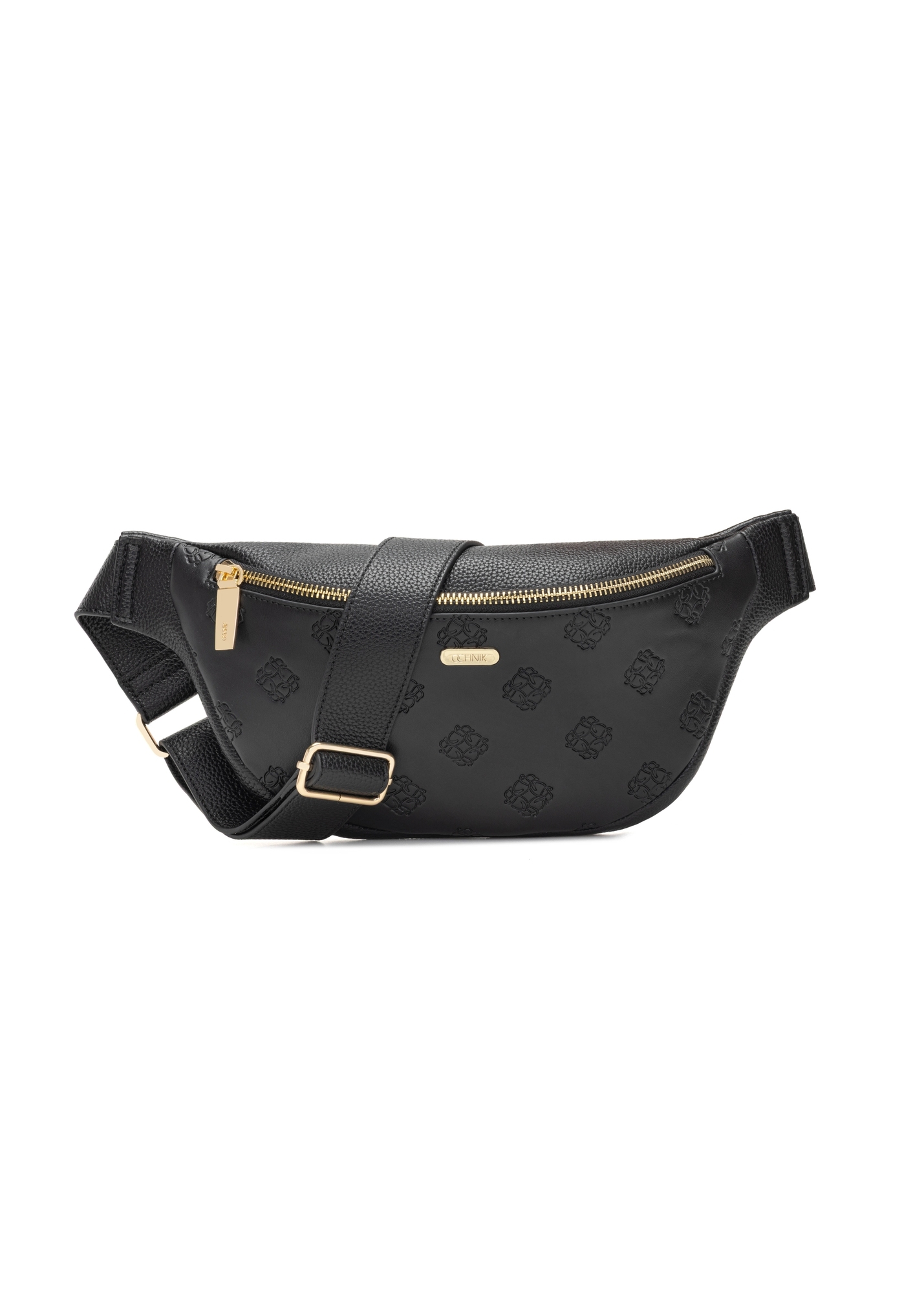 Czarna nerka damska z monogramem TOREC-1158-9P(W26)