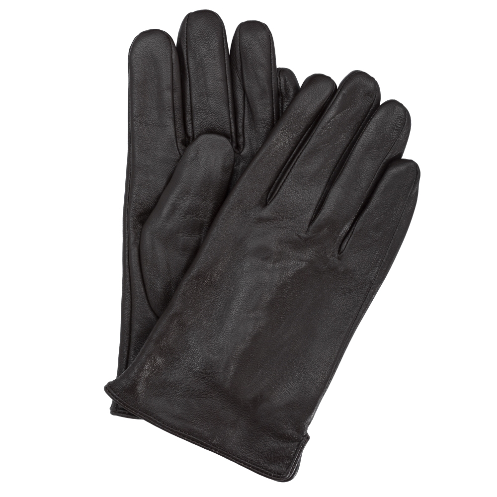 Brązowe skórzane rękawiczki męskie REKMS-0009-90(Z24)