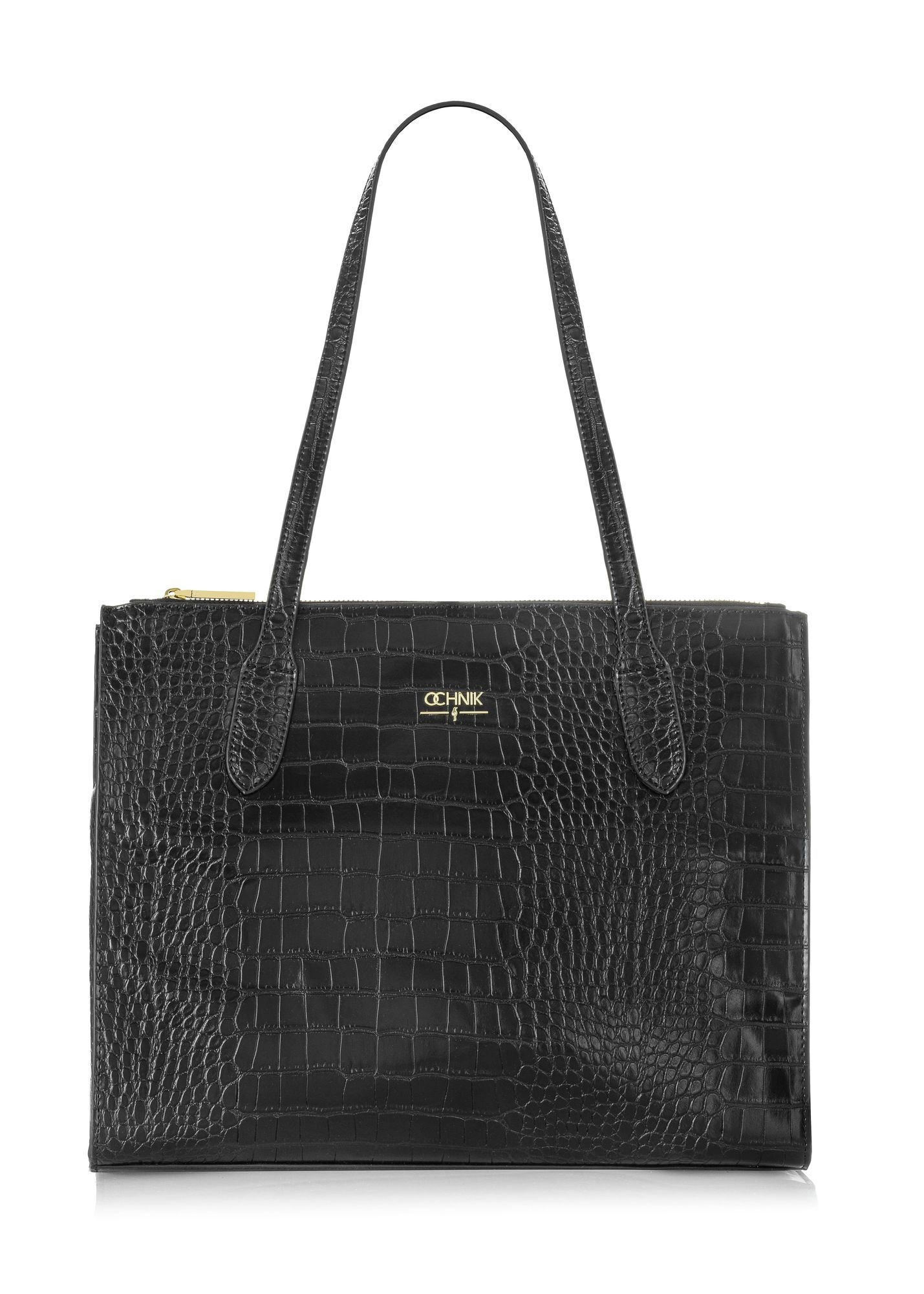 Czarna torebka damska croco TOREC-0963-97(Z24)