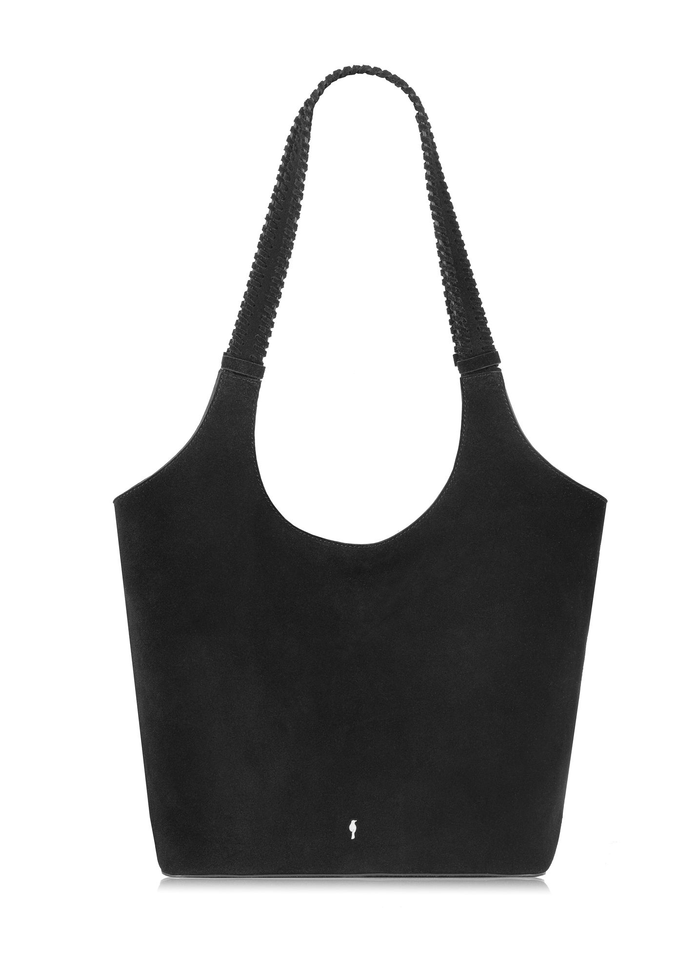 Czarna zamszowa torebka damska typu shopper TORES-1028-99