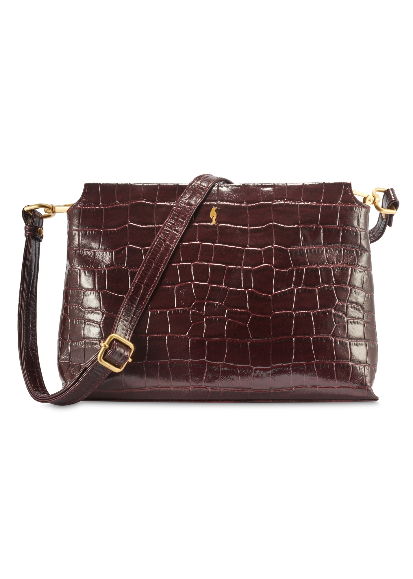 Bordowa torebka damska croco TORES-1159E-49(Z25)