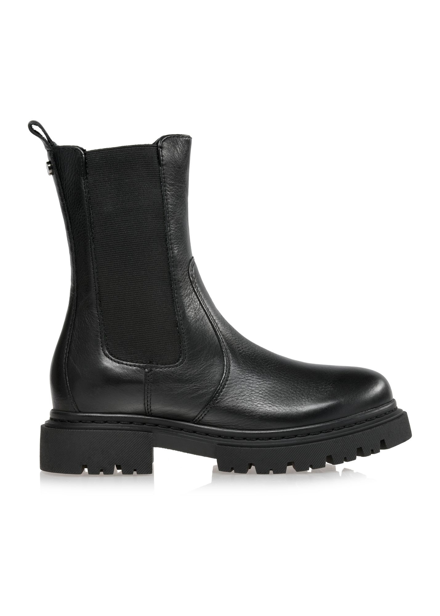 Czarne skórzane sztyblety damskie BUTYD-1092-99(Z25)