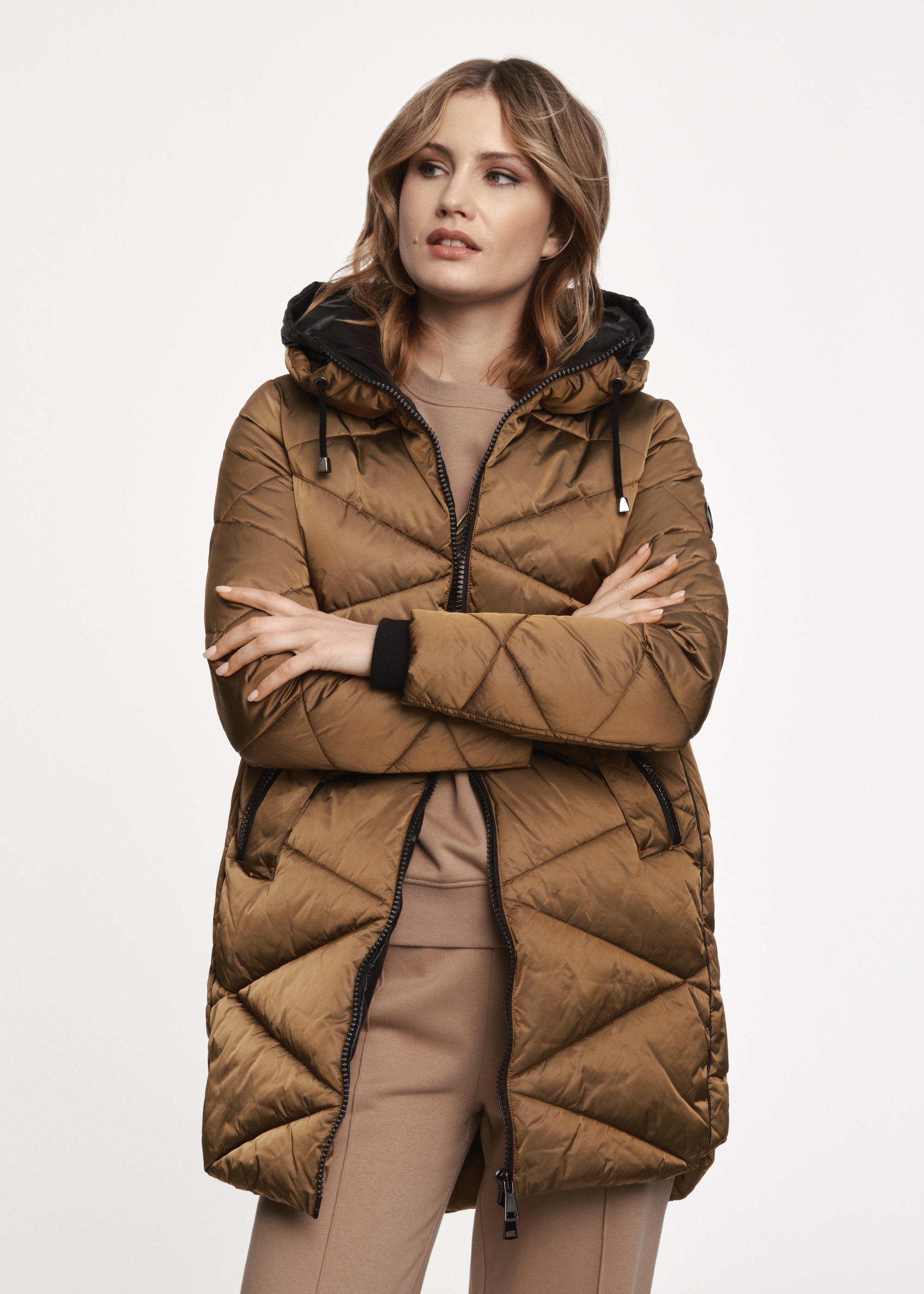 コスタ ASOS DESIGN Curve – Czekoladowa zwężana w talii kurtka z