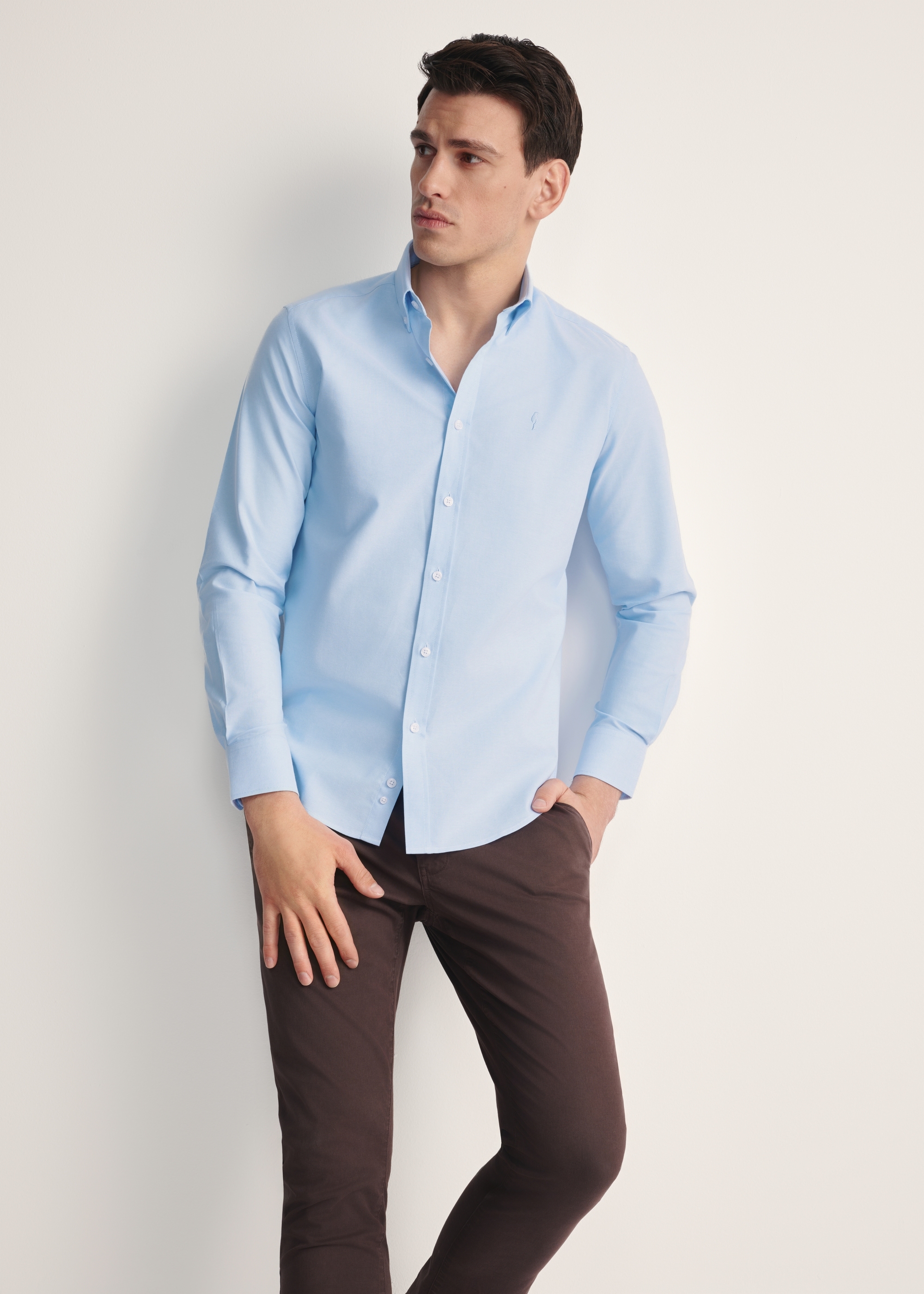 Błękitna koszula męska KOSMT-0350-62(Z25)