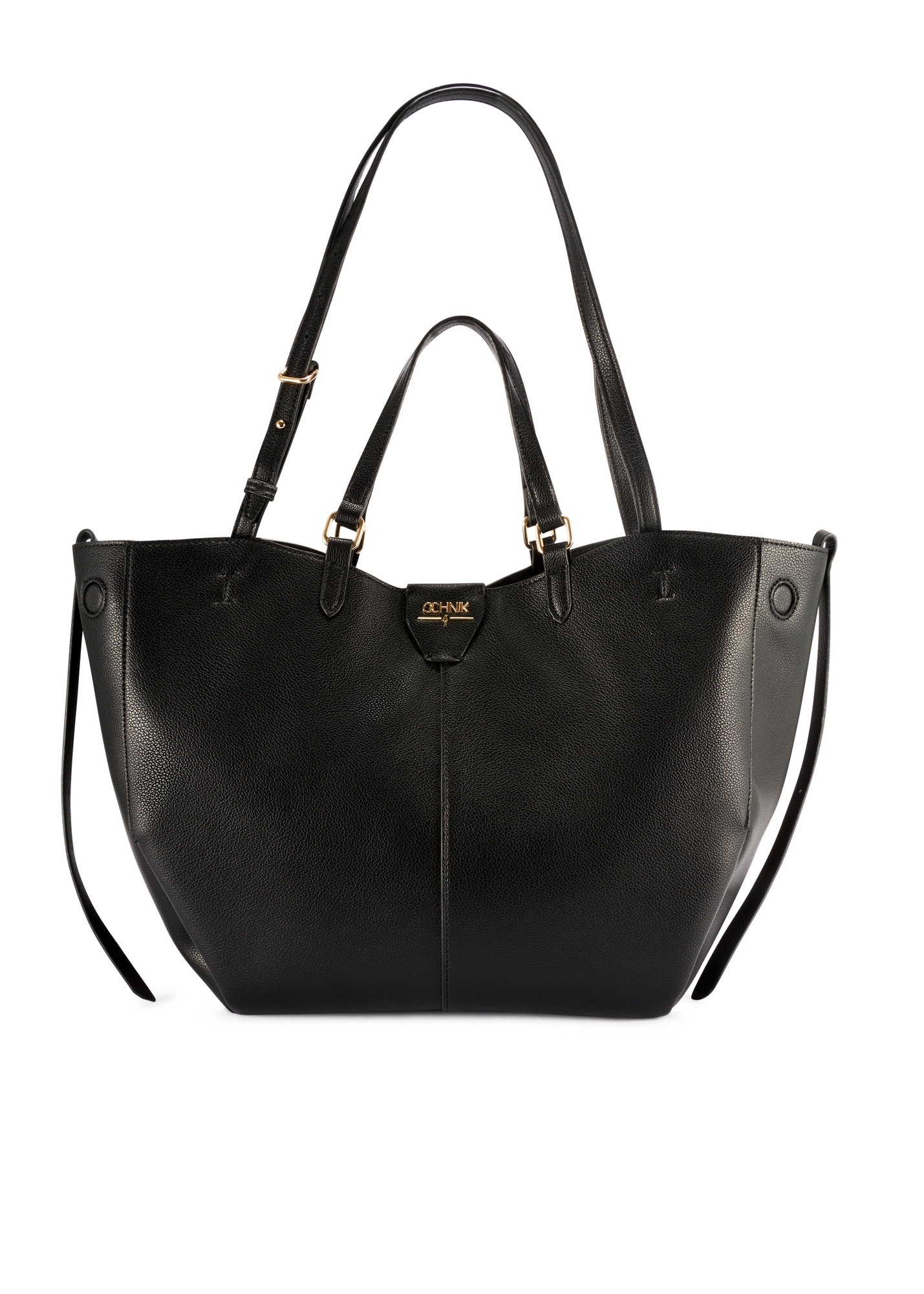Duża czarna torebka shopper TOREC-1201-99(W26)