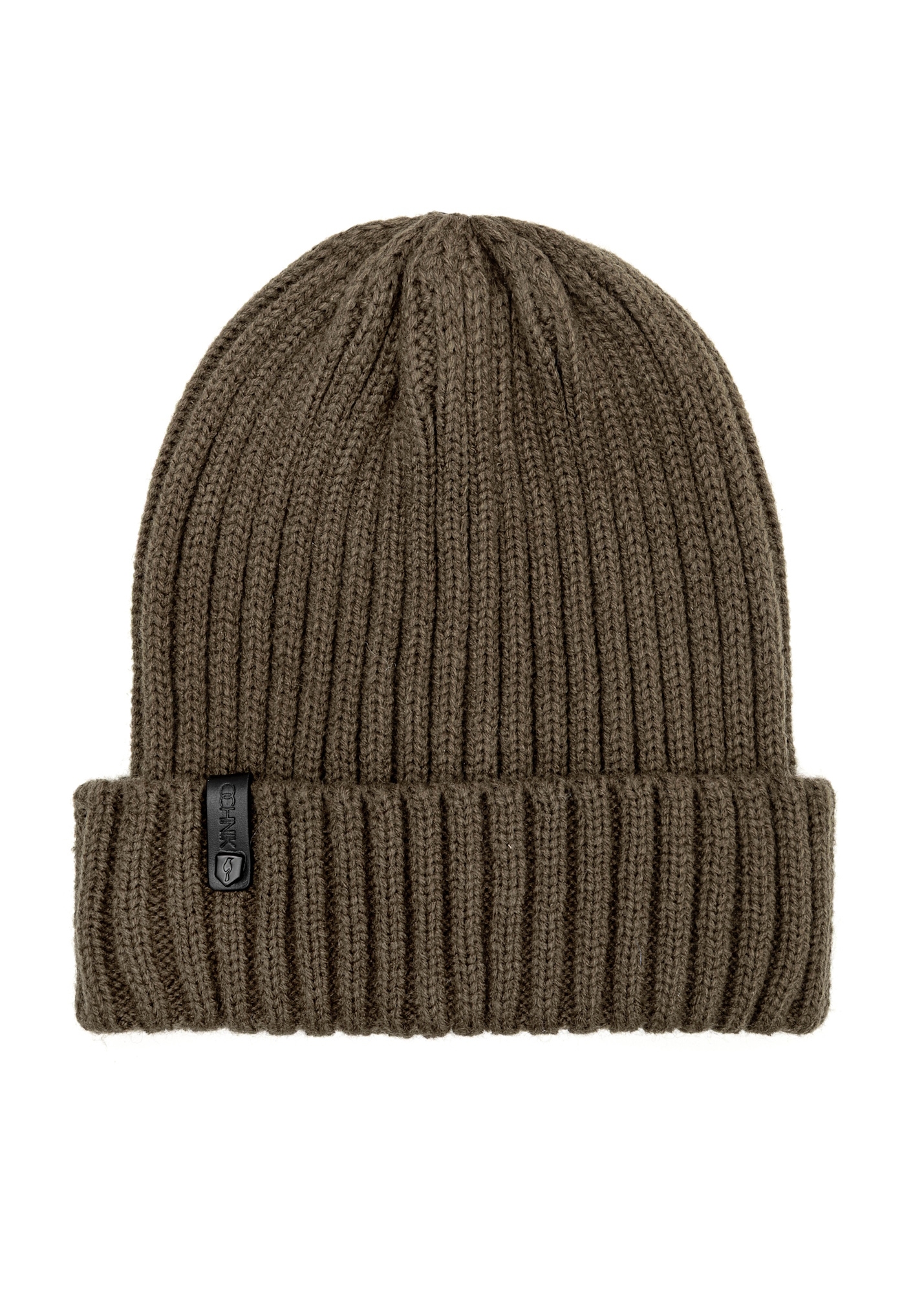 Zimowa czapka męska w kolorze khaki CZAMT-0088-51(Z25)