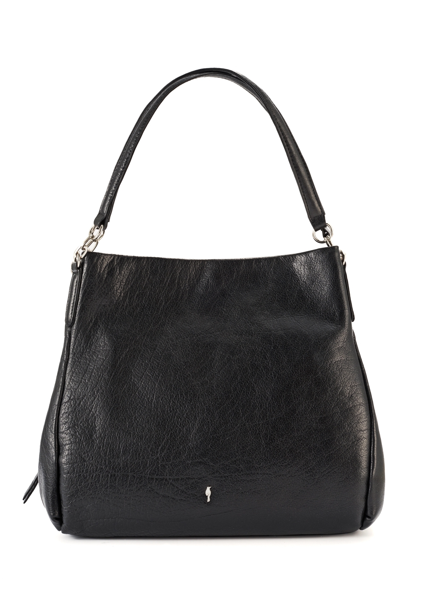 Czarna skórzana damska torebka shopper TORES-0636D-99(W26)