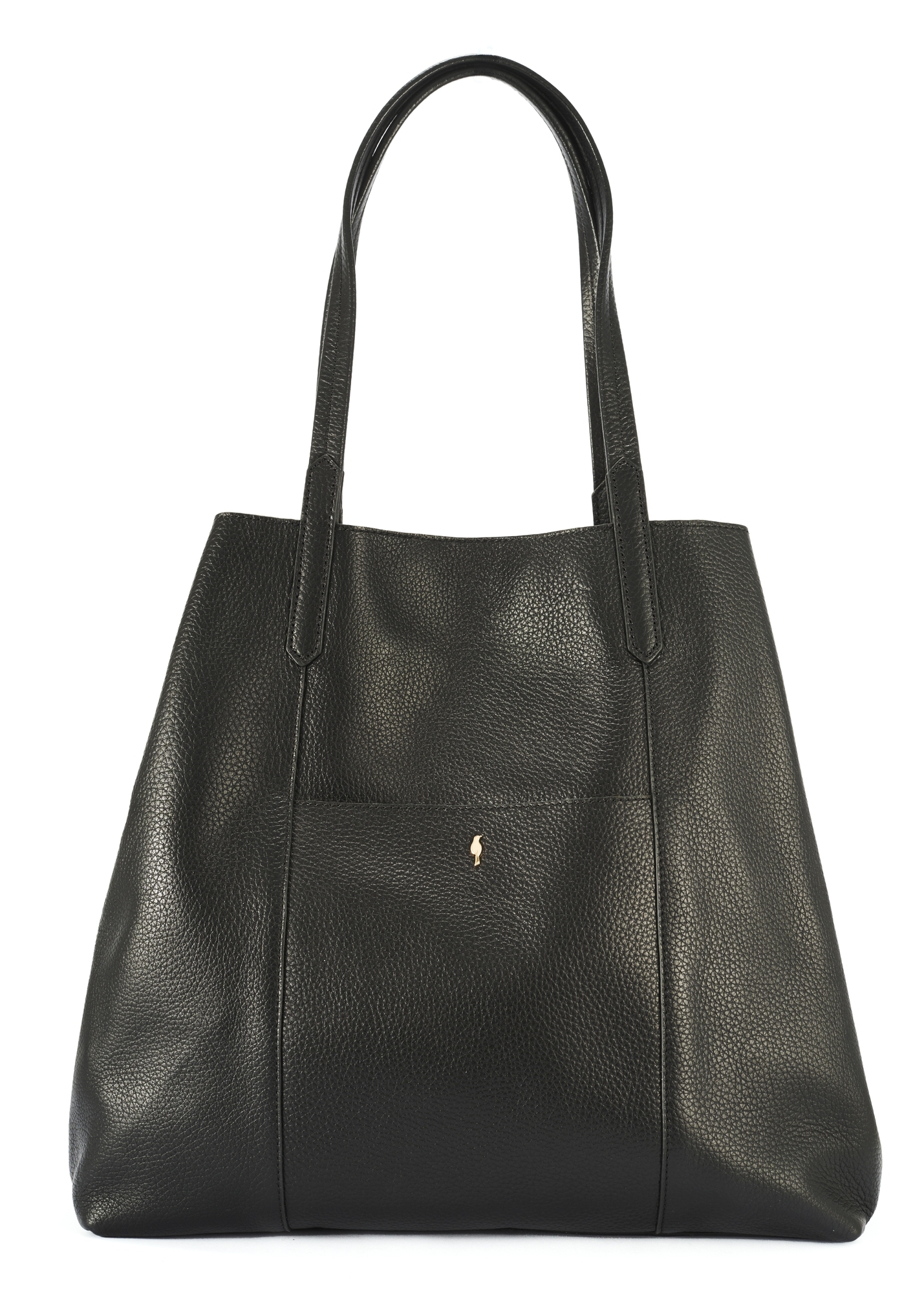 Czarna duża skórzana torebka shopper TORES-1212-9I(W26)