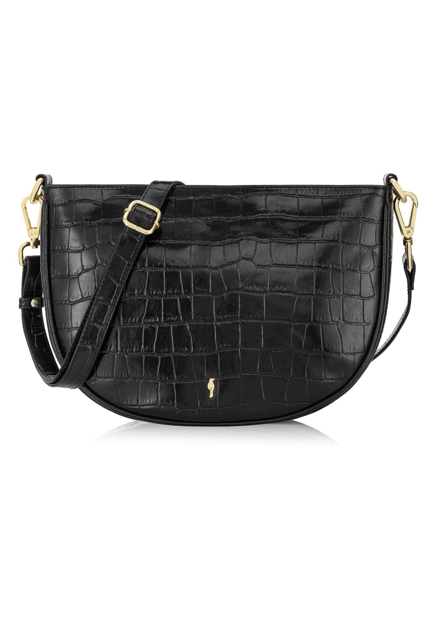 Skórzana średnia torebka damska croco TORES-1022E-99(Z25) | OCHNIK